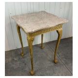 Louis XV/French Rococo style Revival Accent Table w/Marquetry Top