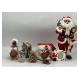 Mixed Lot of Christmas Holiday Figurines and Decor