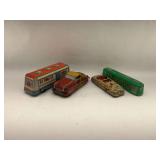 Group of 1940s-1950s Tin Lithograph Toy Vehicles