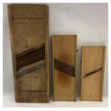 Wooden Kraut Cutters - Set of Three