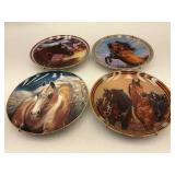 Set of 4 Susie Morton Horse Collector Plates - The Danbury Mint