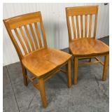Solid Oak Mission Style Dining Chairs