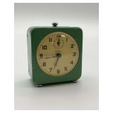 Green Gilbert Metal Case Alarm Clock - Pat. Applied For