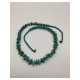 Turquoise Color Stone Necklace - 13 Inch Length