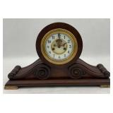 Waterbury Clock Co. Wood Tambour Mantel Clock