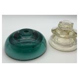 Two Glass Insulators: Hemingray and Whitall Tatum