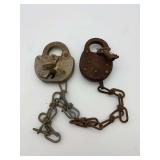 Two Padlocks including Old Switch & S. Lang Pa U.S.A.