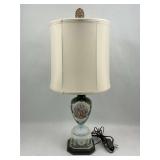 Floral Ceramic Table Lamp - 34' Tall
