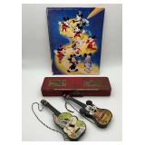 Disney Mickey Mouse Evolution Poster, Climax Tool Chest, and Mattel Toy Guitars
