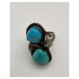 Silver Ring with Turquoise Stones