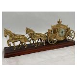 United Metal Goods Horse Drawn Carriage Clock