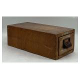 Wooden Card Catalog Drawer