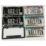 Montana License Plate Lot with Holder - Matching Sets