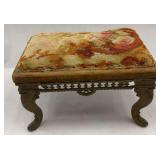 Antique Brass Footed Casket with Scrollwork