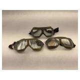 Lot of 3 Pairs of Safety Goggles