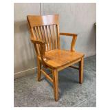 Wood Armchair with Vertical Slats
