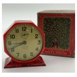 New Haven Tick-Tock Artlarm Clock with Peacock Box