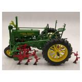John Deere Model Tractor with Plow, Scale Model