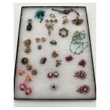 Mixed Lot of Costume Jewelry - Necklaces, Brooches, and Earrings