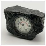 Ora Coal Company Desk Clock in Faux Coal Block