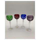 Set of Four Hungarian Crystal Goblets