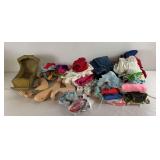 Doll Parts, Cradle and Girls Clothes Lot (Sizes 3-6 Months to 4T)
