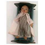 Rockabye Cradle Babe Musical Wind-Up Doll Crib with Doll