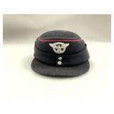 German Military Side Cap with Metal Insignia