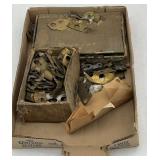 Box of Assorted Metal Hardware Pieces