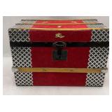 Red Velvet Lined Storage Trunk 16x10x12