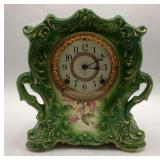 Ansonia Floral Mantle Clock