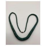 Turquoise Disc Bead Necklace