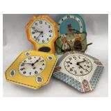 Assorted Wall Clocks - Holland Scene and Geometric Designs