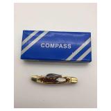 Compass Folding Pocket Knife