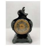 Ansonia Black Marble Mantel Clock