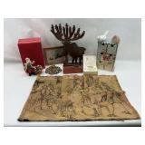 Collection of Assorted Home Decor Items: Picture, Sconce, Tapestry & More