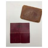 Old Kentucky Plug Tobacco Leather Case with Illinois Hunting License