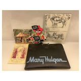Mary Hulgan Art Portfolio with Prints, Doll Exhibit Memorabilia, and Horse Art