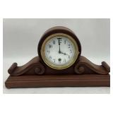 Sessions Clock Co. Forestville Conn. USA Wooden Mantle Clock with Key