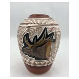 Dine' Vase featuring a wolf