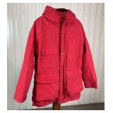 Woolrich Red Hooded Coat - Size Medium