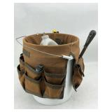 Bucket Boss Tool Organizer with Various Tools and Supplies