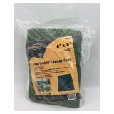 Worksite 6’ x 8’ Heavy-Duty Canvas Tarp