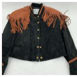 Lariat Leathers Black Suede Fringe Jacket