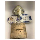 Assorted Delft Tile Clocks (4)