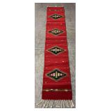 Red Woven Southwestern Style Rug