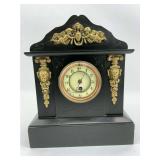 Victorian Black Marble Mantel Clock