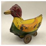 Vintage Tin Litho Duck Wind-Up Toy