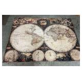 F. De Wit Style Nova Totius Terrarum Orbis Tabula Tapestry - 79x60 inches