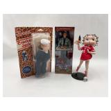 Cracker Jack, Betty Boop, and Turkey Dinner Bush Dolls - 3 Piece Set